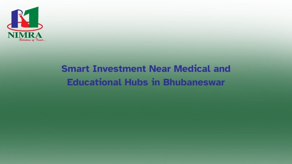 Illustration of a residential plot near a hospital and school in Bhubaneswar, ideal for real estate investment